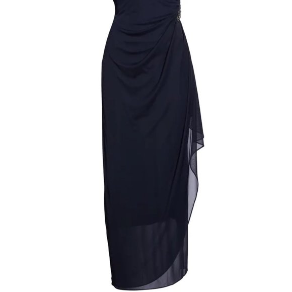 ALEX EVENINGS DRESS, SIZE 6, NAVY - Picture 7 of 13